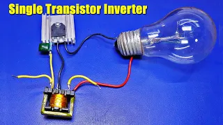 Make Mini Inverter Using Single Transistor D718 DC12v to 220v
