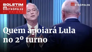 Além do apoio envergonhado de Ciro, saiba quem mais apoiará Lula no 2º turno | Boletim Metrópoles 2º