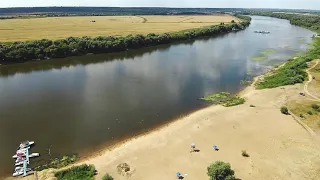 Село Белоомут река Ока и пляж