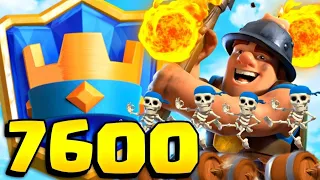 TOP 9 LADDER AT 7600 TROPHIES - Clash Royale