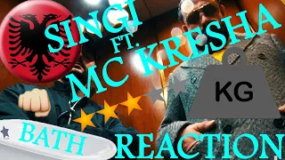 BATH REACTION to  Singi ft. MC Kresha - KG  / SWISS BOY reacts to ALBANIAN RAP / Singi ft. MC Kresha