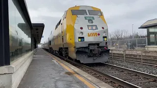 GO transit VIA rail and CN trains at Aldershot Station (read desc.)