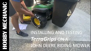 Easy $80 Solution For More Traction On My John Deere Riding Mower w/ TerraGrips - Hobby Mechanic