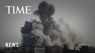 Residents React to Destruction in Gaza City Neighborhood Following Israeli Strike