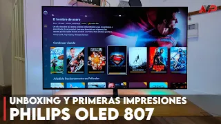 Philips OLED 807: Unboxing y primeras impresiones del OLED con Ambilight de 4 lados del 2022
