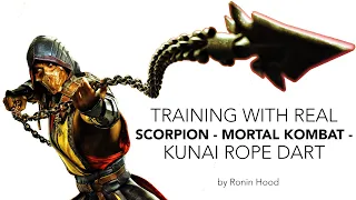 Mortal Kombat SCORPION's spear head GET OVER HERE real life training