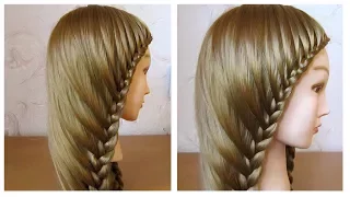 Simple hairstyle for long hair 💛 Hair styling with easy braid on yourself