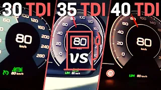 FUEL CONSUMPTION TEST ⛽ Audi 30 TDI vs 35 TDI vs 40 TDI