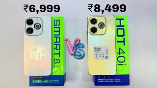 Infinix Smart 8 Plus vs Infinix Hot 40i: 6000 mAh Or 32MP Selfie 🔥 Which is Better?