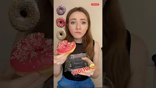 The second donut is the tastiest 🍩 Fruit donuts 🍩  #asmr #shorts #mukbang #food #asmrsounds