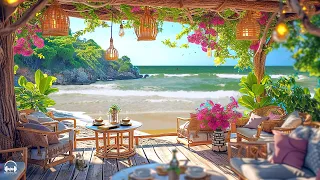 Relaxing Jazz in Seaside Cafe Ambience with Positive Bossa Nova Piano & Ocean Waves for Upbeat Moods