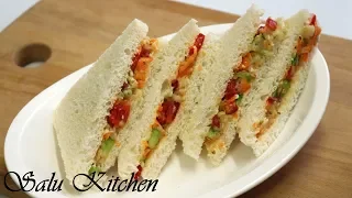 Children's Special Sandwich || Veggie-Cheese Sandwich Recipe ||Lunch Box Special ||Ep#528