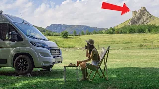 [10] SOLO Van CAMPING near a Fortress' Ruins | Camping Meals | Sounds of Nature | ASMR
