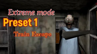 Granny 3 Extreme mode preset 1 Train Escape (Day 1). Full gameplay