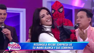 Rosángela Espinoza se conmueve al ser sorprendida por su sobrino Ian en su cumpleaños