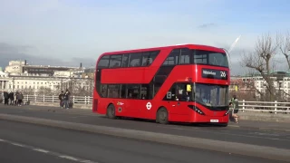 London's Buses on Waterloo bridge 6th January 2017