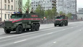 Возвращение военной техники с парада 9 мая 2019 года в Москве на Новом Арбате