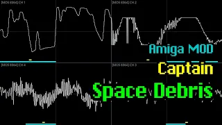 Captain - "Space Debris" (Amiga MOD, 1991) [Oscilloscope Visualization]