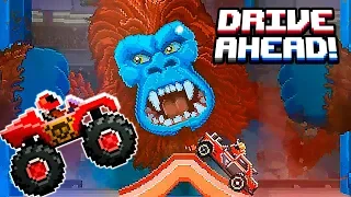 НАПАДЕНИЕ ГОРИЛЛЫ Drive Ahead Машинки Hot Wheels против большой Обезьяны, обновление игры Драйв Ахед