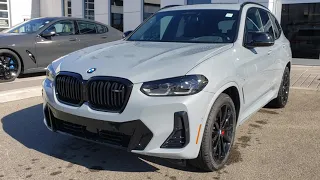 2022 BMW X3 M40 Refresh Brooklyn Grey on Black Leather Walkaround