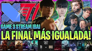 LA FINAL MÁS IGUALADA DE LA HISTORIA!😱 | DRX vs T1 GAME 3 GRAN FINAL WORLDS 2022 IBAI ESPAÑOL