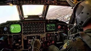 B-52 Bomber Landing • In-Flight Cockpit Video