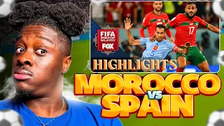 Morocco 🇲🇦 Vs. Spain 🇪🇸 Highlights | 2022 FIFA World Cup REACTION