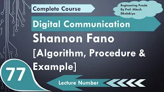 Shannon Fano Encoding Algorithm, Procedure & Example, Information Theory & Error Coding