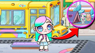 A MENINA que MORAVA NO ONIBUS ESCOLAR ESCONDIDA - HISTORINHA DE AVATAR WORLD ROTINA