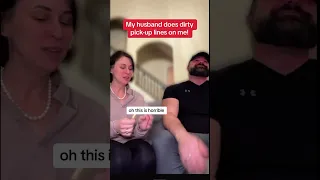 Husband does dirty pick-up lines on wife and can’t keep it together!