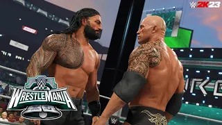 Roman Reigns vs The Rock WrestleMania 40 Prediction Highlights | WWE 2K23