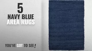 Top 10 Navy Blue Area Rugs [2018 ]: Unique Loom Solid Shag Collection Navy Blue 4 x 6 Area Rug (4' x