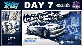 NFS NO LIMITS | DAY 7  - WINNING + TIPS - BMW M3 GTR | NEED FOR SPEED URBAN LEGEND EVENT