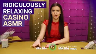 Unintentional ASMR Casino ♥️ Ridiculously Relaxing Baccarat Lady