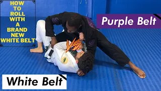 Purple Belt v White Belt - Rolling with a Brand New White Belt Gi [Rolling/Sparring] Video Breakdown