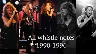 Mariah Carey - All Whistle notes in her Prime (1990-1996)