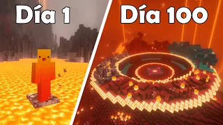 Sobreviví 100 Días en el NETHER AMPLIFICADO en Minecraft Hardcore