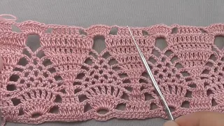 Aprende a tejer esta puntada hermosa y fácil especial para blusas y mantas a crochet míralo ya