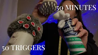 ASMR | 50 triggers in 50 minutes to help you sleep💤