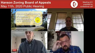Hanson Zoning Board of Appeals - May 11th,  2021