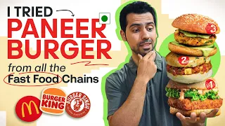 I Tried Paneer Burger 🍔 from all the Fast Food Chains || Finding Best Burger 🍔😍😍