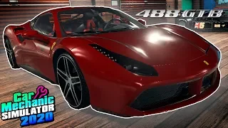 A FERRARI 488 GTB DO FERRO VELHO Está Com V8 BITURBO!! - Car Mechanic Simulator 2018 2021