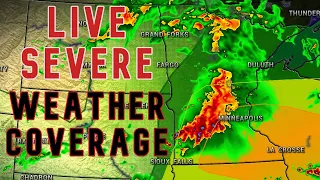 Strong Damaging Winds, Large Hail, and Possible Tornado Across Southern Minnesota - LIVE