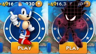 Sonic Dash - Classic Sonic VS Vampire Shadow _ Movie Sonic vs All Bosses Zazz Eggman