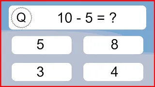 20 Subtraction Quiz Exercises for Kids: Numbers Up to 20