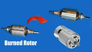 How to repair a burned 775 DC motor very easy