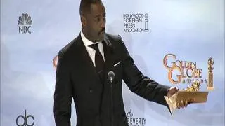 Golden Globes 2012 Backstage: Idris Elba [HD] | ScreenSlam