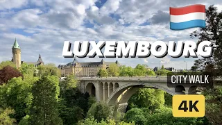 LUXEMBOURG CITY WALKING TOUR, 4K, 60 FPS, UHD