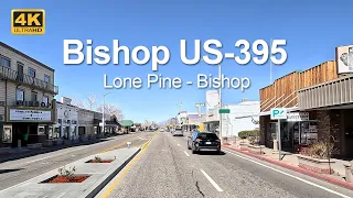 4K Drive | Drive US-395 from Lone Pine to Bishop while taking in the Sierra Nevada Mountains.
