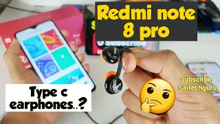 Redmi note 8 pro type c earphones